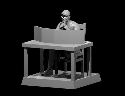 Dungeon Master Male behind DM Screen