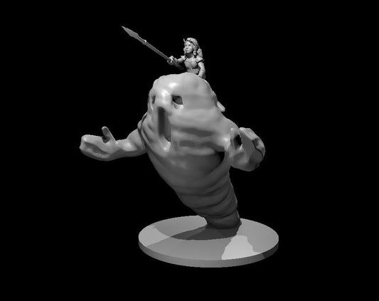 Fiendblood Halfling Female Wizard Riding An Air Elemental