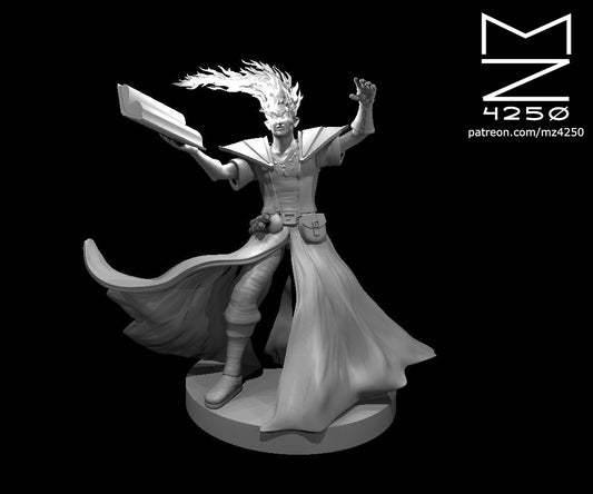 Fire Genasi Male Wizard