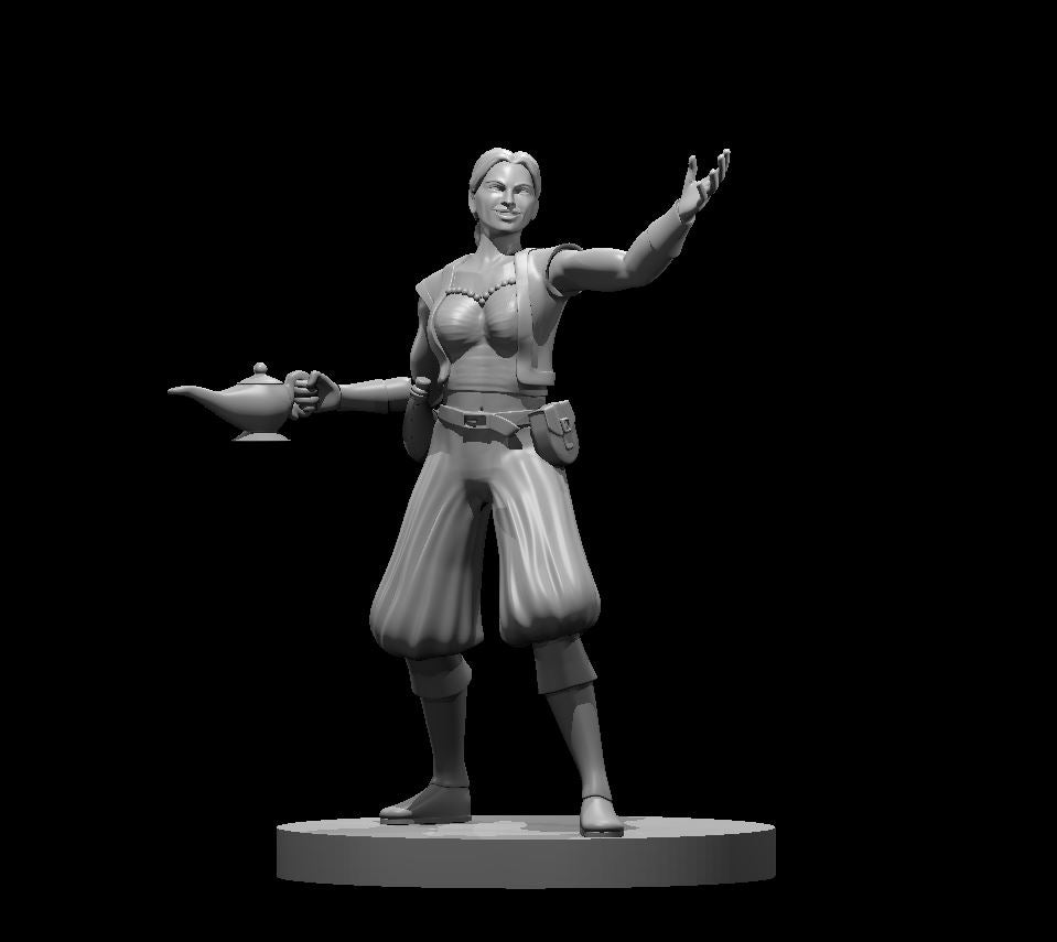 Human Female Warlock of the Genie